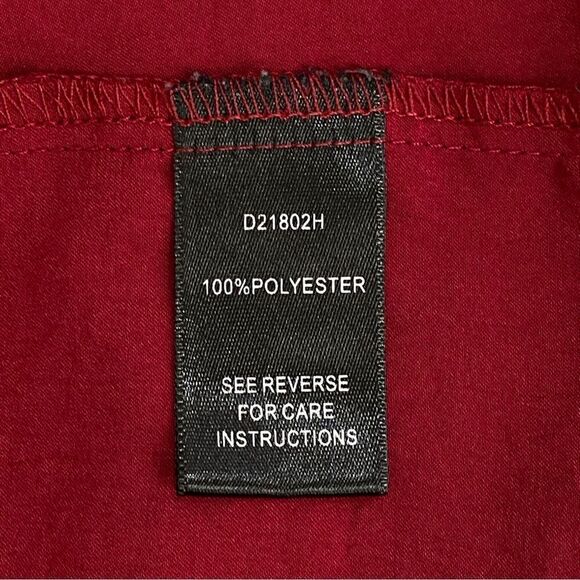 Aakaa Red Open Shoulder Back Neck Tassel Tie Maxi Wrap Dress Sz L - Picture 11 of 14